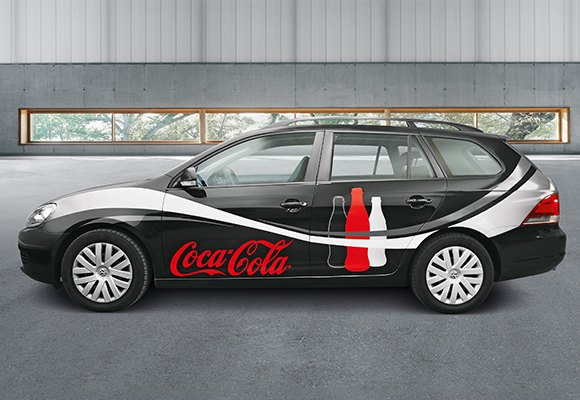 Coca Cola Autobeschriftung